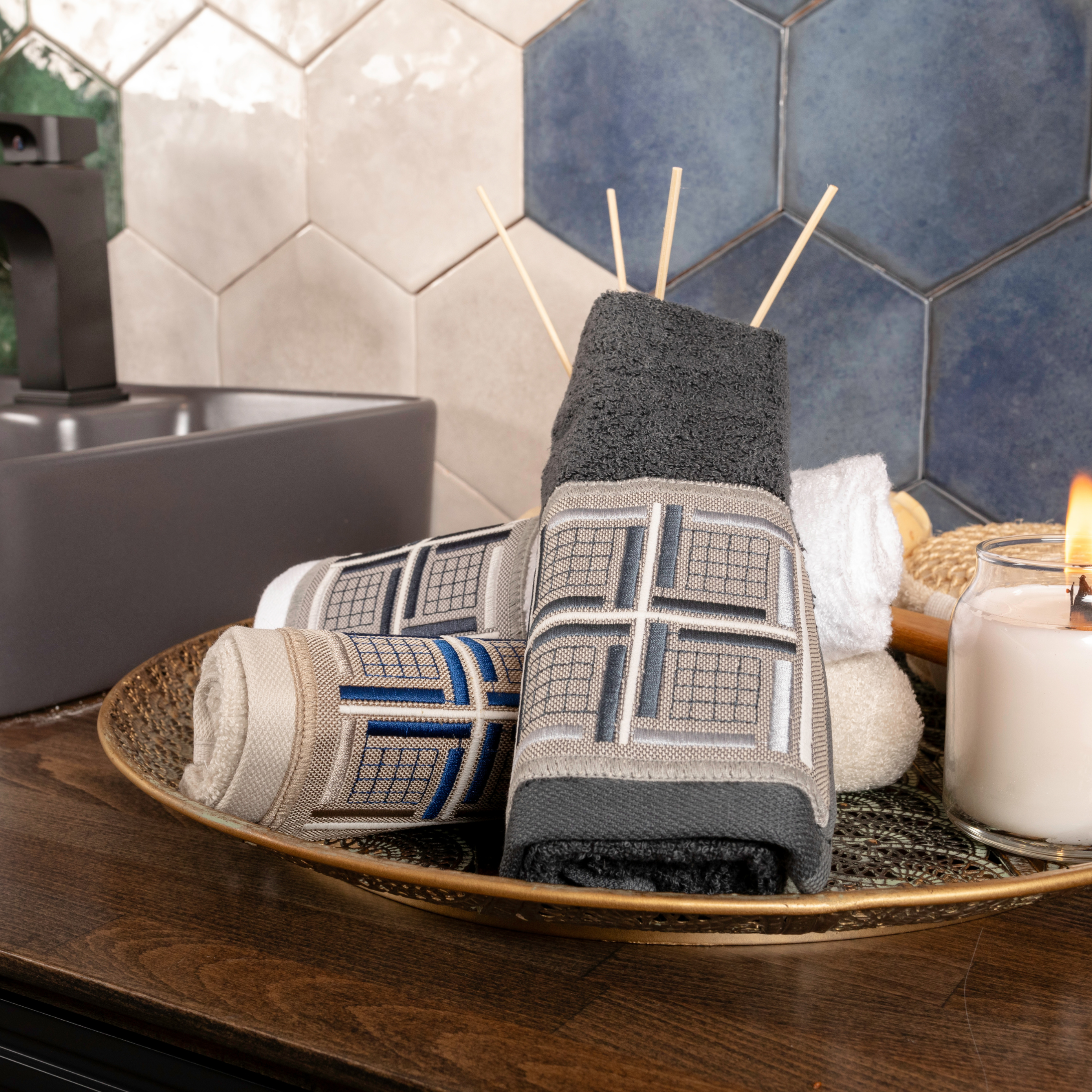 Tılsım Koleksiyonu Micro Bambu, 3 Renkli Havlu Seti