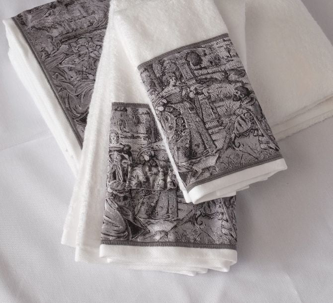 Goblen Koleksiyonu Micro Bambu, Beyaz Renk, Özel Paketli Havlu Seti
