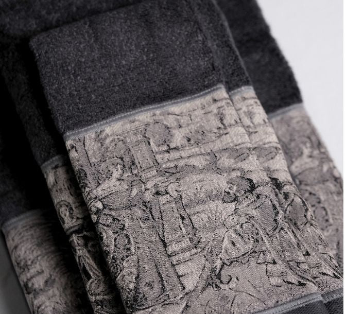 Goblen Koleksiyonu Micro Bambu, Antrasit Renk, Özel Paketli Havlu Seti
