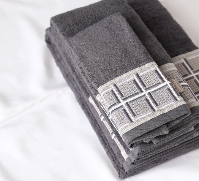 Tılsım Koleksiyonu Micro Bambu, Antrasit Renk, Özel Paketli Havlu Seti