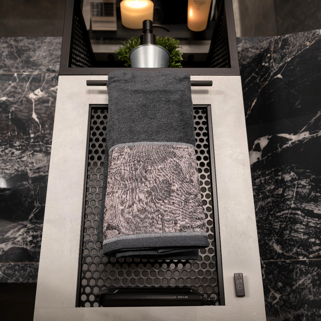 Goblen Koleksiyonu Micro Bambu, Antrasit Renk, Özel Paketli Havlu Seti