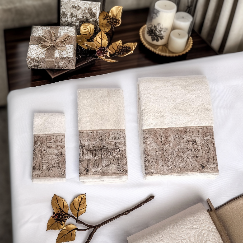 Goblen Koleksiyonu Micro Bambu, Vizon Renk, Özel Paketli Havlu Seti