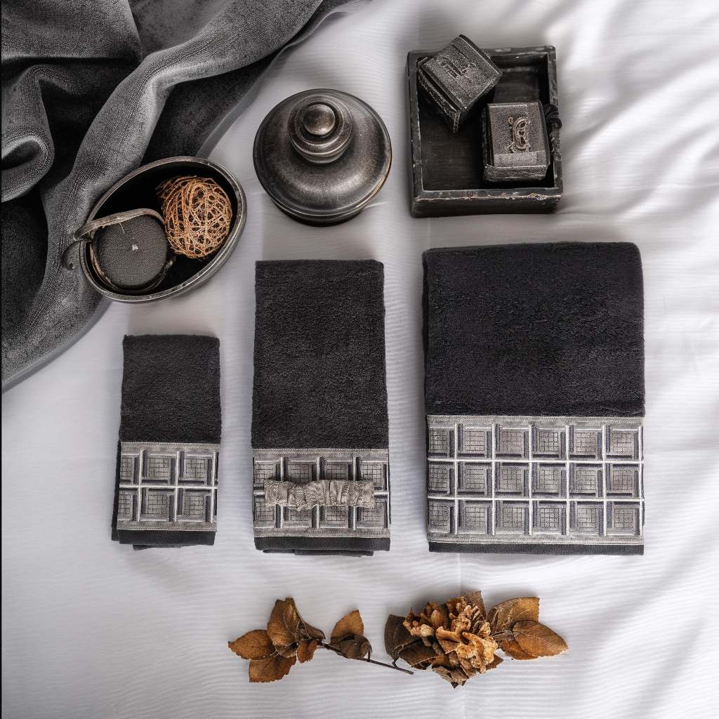 Tılsım Koleksiyonu Micro Bambu, Antrasit Renk, Özel Paketli Havlu Seti