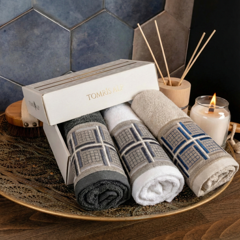 Tılsım Koleksiyonu Micro Bambu, 3 Renkli Havlu Seti