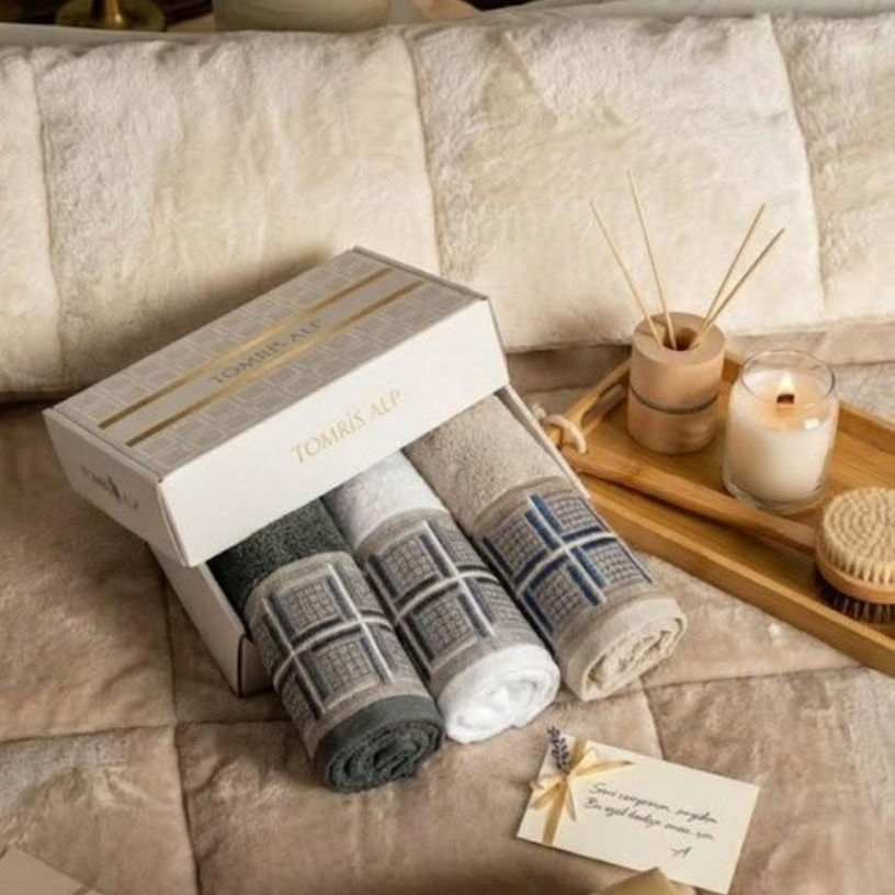 Tılsım Koleksiyonu Micro Bambu, 3 Renkli Havlu Seti