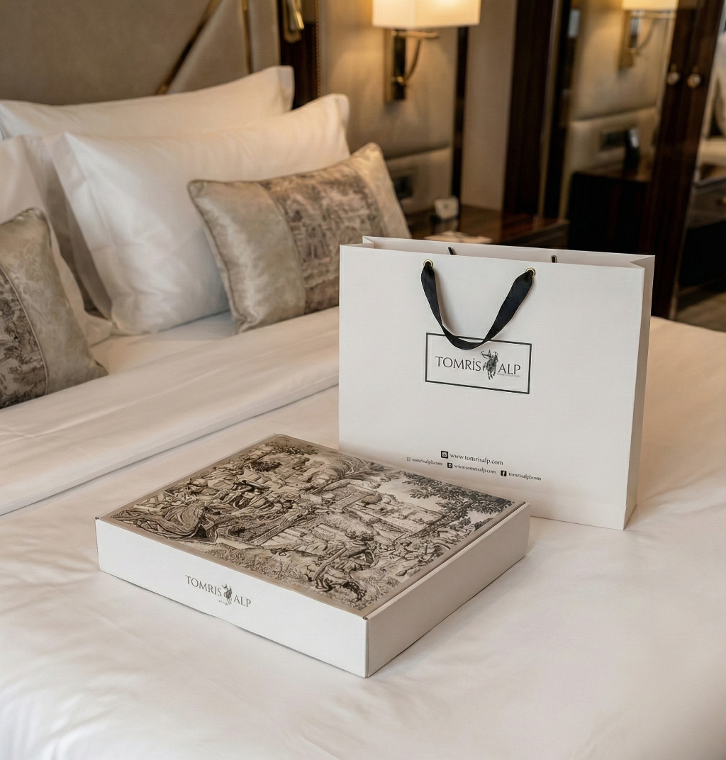 Goblen Koleksiyonu Micro Bambu, Vizon Renk, Özel Paketli Havlu Seti